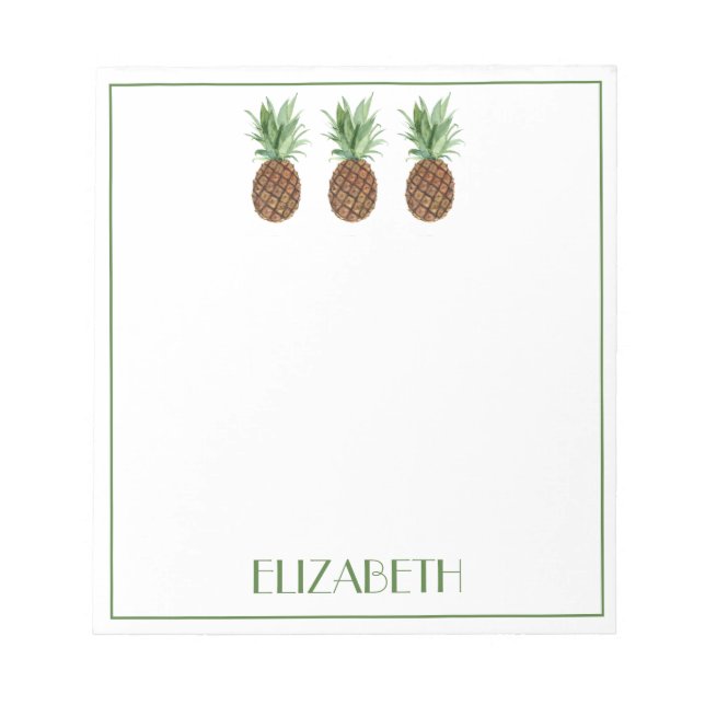Personalisierte tropische Ananas Notizblock (Vorderseite)