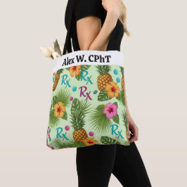 Personalisierte Tropische Ananas & RX Pharmacy-Tas Tasche