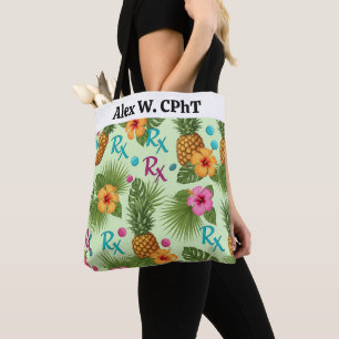 Personalisierte Tropische Ananas & RX Pharmacy-Tas Tasche