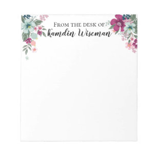 Personalisierte tropische Blume des Notepad auf We Notizblock