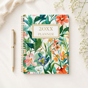 Personalisierte tropische Blumen Planer