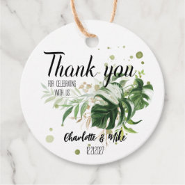 Personalisierte Tropische Hochzeit Geschenkanhänger