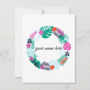 Personalisierte tropische Notecards Mitteilungskarte