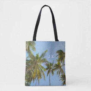 Personalisierte Tropische Palme (Initialen & Benut Tasche