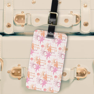 Personalisierte tropische Palmenbaumlandschaft Gepäckanhänger