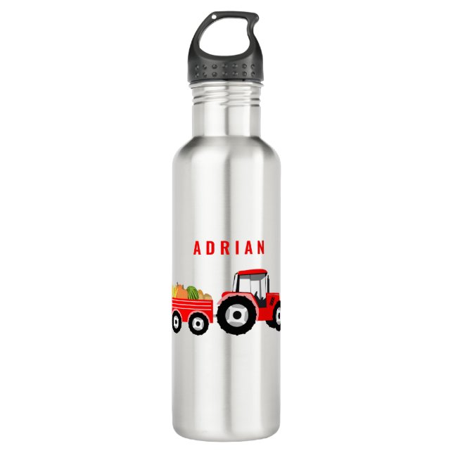 Personalisierte Truckzüchterschule Edelstahlflasche (Vorderseite)