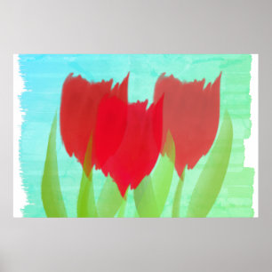 Personalisierte Tulpen Poster