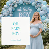 Personalisierte Türkis Oh Baby Boy Shower Serviett Serviette