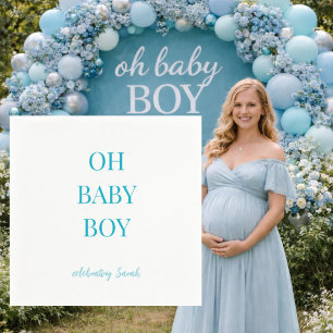 Personalisierte Türkis Oh Baby Boy Shower Serviett Serviette