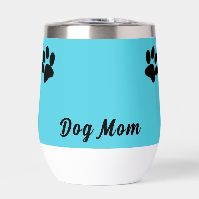 Personalisierte Türkis- und Schwarzhundehunde Mama (Vorderseite)