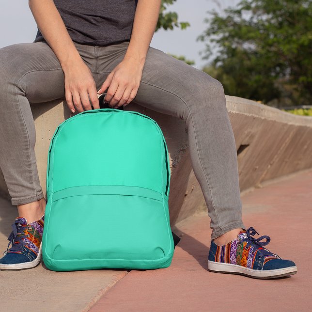 Personalisierte türkisfarbene Sitte Bedruckter Rucksack (Turquoise personalized custom printed backpack)