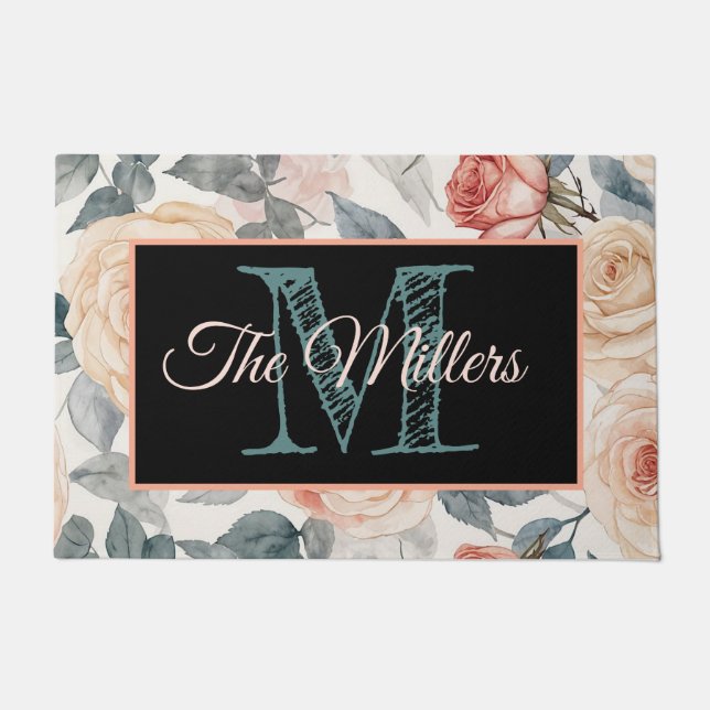 Personalisierte Türmatte bunt (Vorderseite)