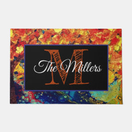 Personalisierte Türmatte bunt