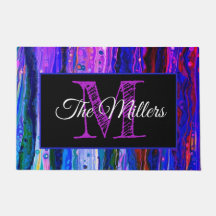 Personalisierte Türmatte bunt