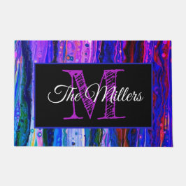 Personalisierte Türmatte bunt