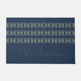 Personalisierte Türmatte in der Blues