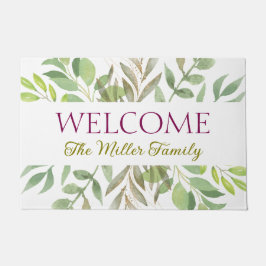 Personalisierte Türmchen Blumen personalisiert Fußmatte