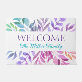Personalisierte Türmchen Blumen personalisiert Fußmatte