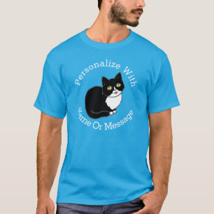 PERSONALISIERTE Tuxie Tuxedo-Katze T-Shirt