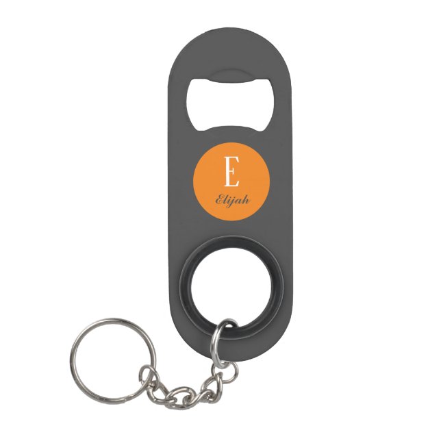 Personalisierte Twilight-Monogramm-Bezeichnung und Mini Flaschenöffner (Vorderseite)