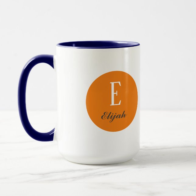 Personalisierte Twilight-Monogramm-Bezeichnung und Tasse (Links)