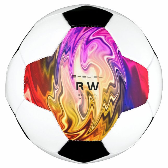 Personalisierte Twisted Liquid Multicolors Fußball (Vorderseite)