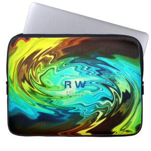Personalisierte Twisted Liquid Multicolors Laptopschutzhülle