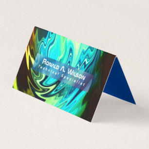 Personalisierte Twisted Liquid Multicolors Visitenkarten