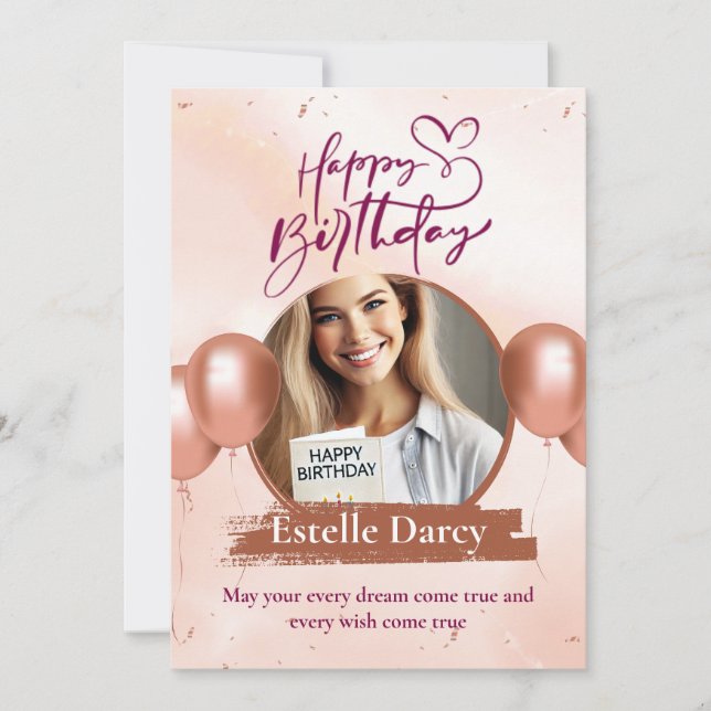 Personalisierte Typografie Einladung (Vorderseite)