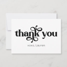 Personalisierte Typografie Flat Vielen Dank Dankeskarte