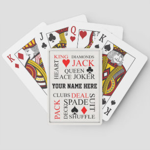 Personalisierte Typografie-Style-Geschenkkarten Spielkarten