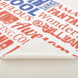 Personalisierte Typografie Subway Art USA-Flagge Sherpadecke