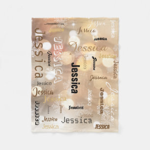 Personalisierte Typografie-Untergrundbahn-Kunst Fleecedecke