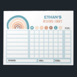 Personalisierte Übersicht über den Regenbogen Notizblock<br><div class="desc">Personalisiertes Rewards Chore Routine Chart.</div>