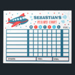 Personalisierte Übersicht über die Charge des Flug Notizblock<br><div class="desc">Personalisiertes Rewards Chore Routine Chart.</div>