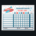 Personalisierte Übersicht über die Charge des Flug Notizblock<br><div class="desc">Personalisiertes Rewards Chore Routine Chart.</div>