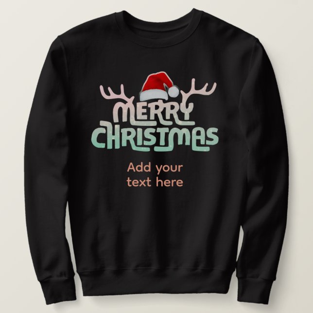 Personalisierte Ugly Christmas Sweater Sweatshirts (Design vorne)