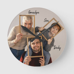 Personalisierte Uhr für Opa, Vater und Sohn 