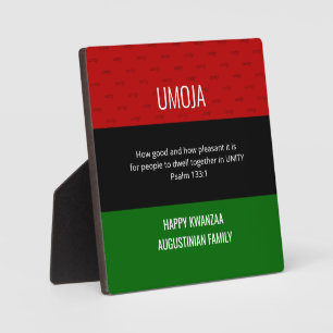 Personalisierte UMOJA Unity Happy Kwanzaa Plaque Fotoplatte