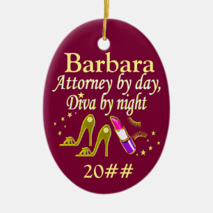 PERSONALISIERTE UND GESCHÄFTSRECHTSDIVA KERAMIK ORNAMENT
