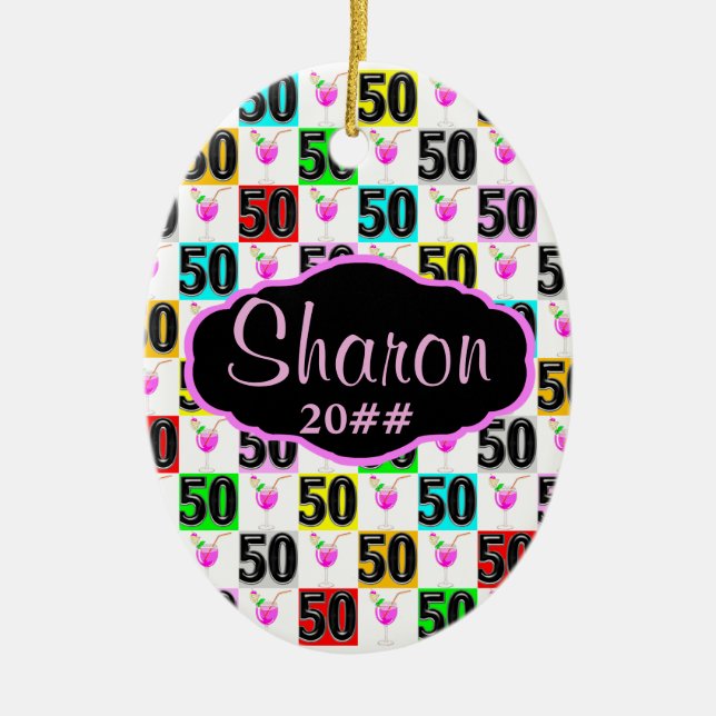 PERSONALISIERTE UND GESCHMACKVOLLE 50. ORNAMENT (Vorne)