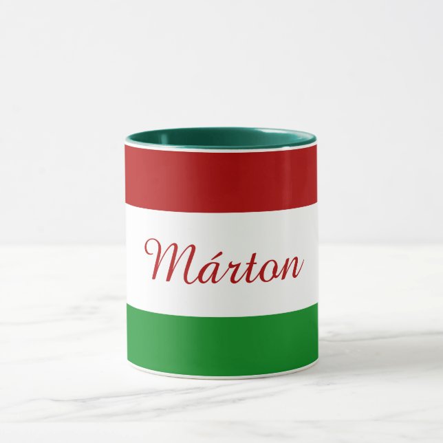 Personalisierte ungarische Flagge Tasse (Zentrum)