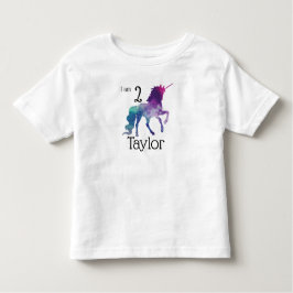Personalisierte Unicorn-Geburtstags-Spitze Kleinkind T-shirt