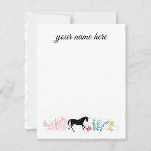 Personalisierte Unicorn-Notecards Mitteilungskarte