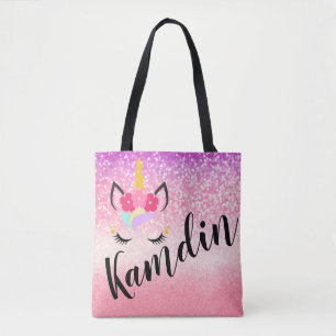 Personalisierte Unicorn Ombre Tasche
