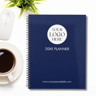 Personalisierte Unternehmenslogo-Vorlage Blau Planer