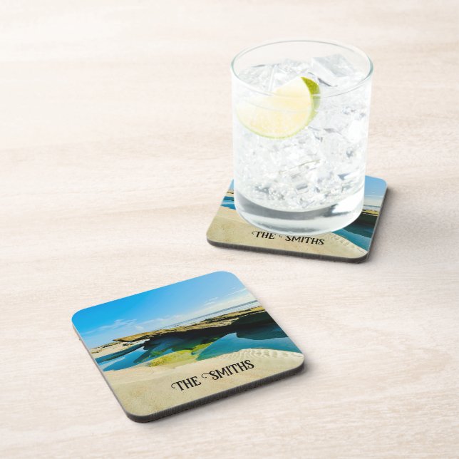 Personalisierte Untersetzer der Strandszene (Rechte Seite)