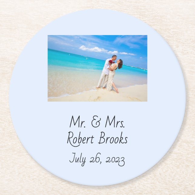 Personalisierte Untersetzer zum Hochzeitstag oder  (Vorderseite)