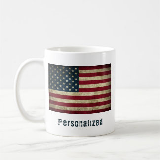 Personalisierte US-Flagge Kaffeemaschine Tasse