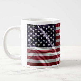 Personalisierte US-Flagge Rot, Weiße Streifen Ster Jumbo-Tasse
